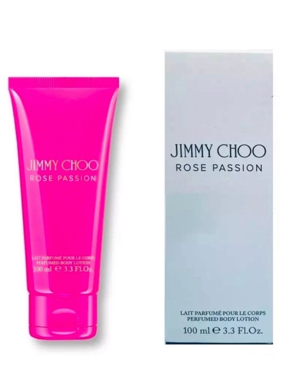 Jimmy Choo Rose Passion Perfumed Body Lotion - Bright Pink Tube